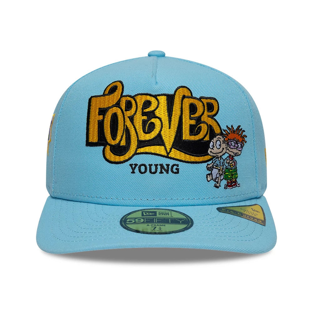 Pictured is this Rugrats Forever Young 59FIFTY A-Frame Fitted cap in pastel blue. 3