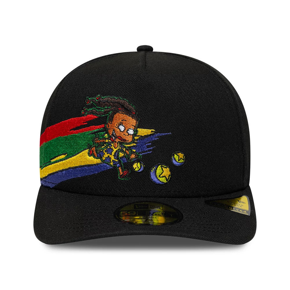 Pictured is this Rugrats Susie Carmichael 59FIFTY A-Frame Fitted cap in black. 3