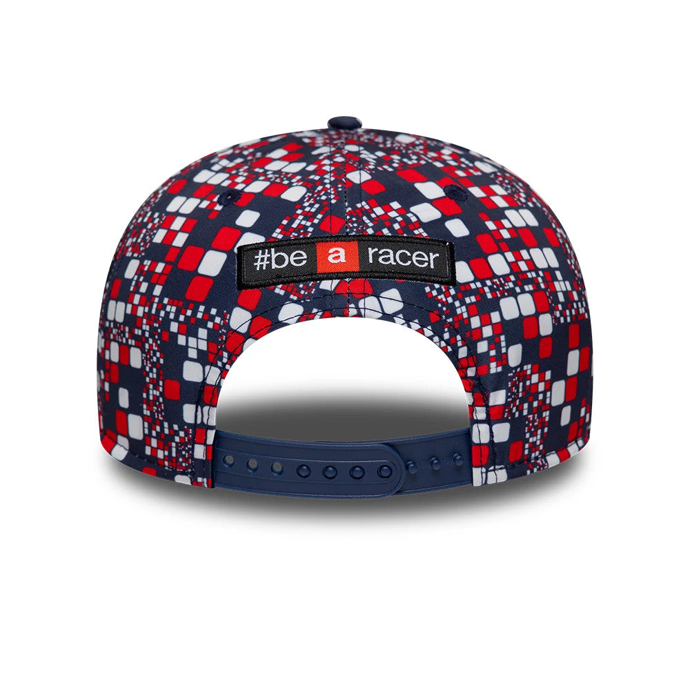 Pictured is this Aprilia Replica Marco Bezzecchi Silverstone Race Special 9SEVENTY Stretch Snap cap in blue. 5