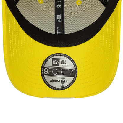 Pictured is this Citrus Miami & Madrid Race Special Visa Cash App Racing Bulls 9FORTY Adjustable cap in pastel yellow. 5
