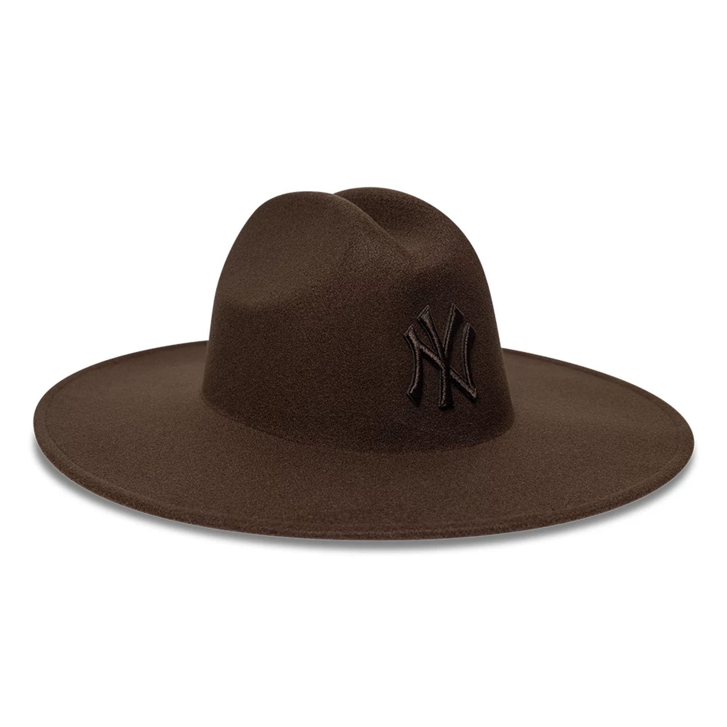 Pictured is this MLB New York Yankees Wide Brim Fedora cap in dark brown. 4