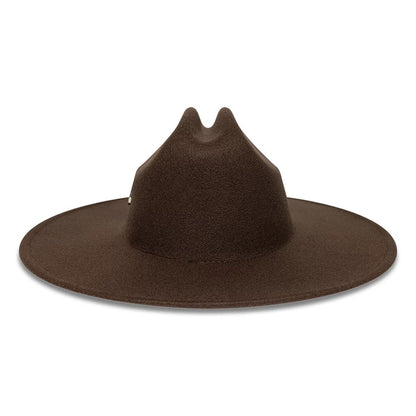 Pictured is this MLB New York Yankees Wide Brim Fedora Cowboy hat in dark brown. 5