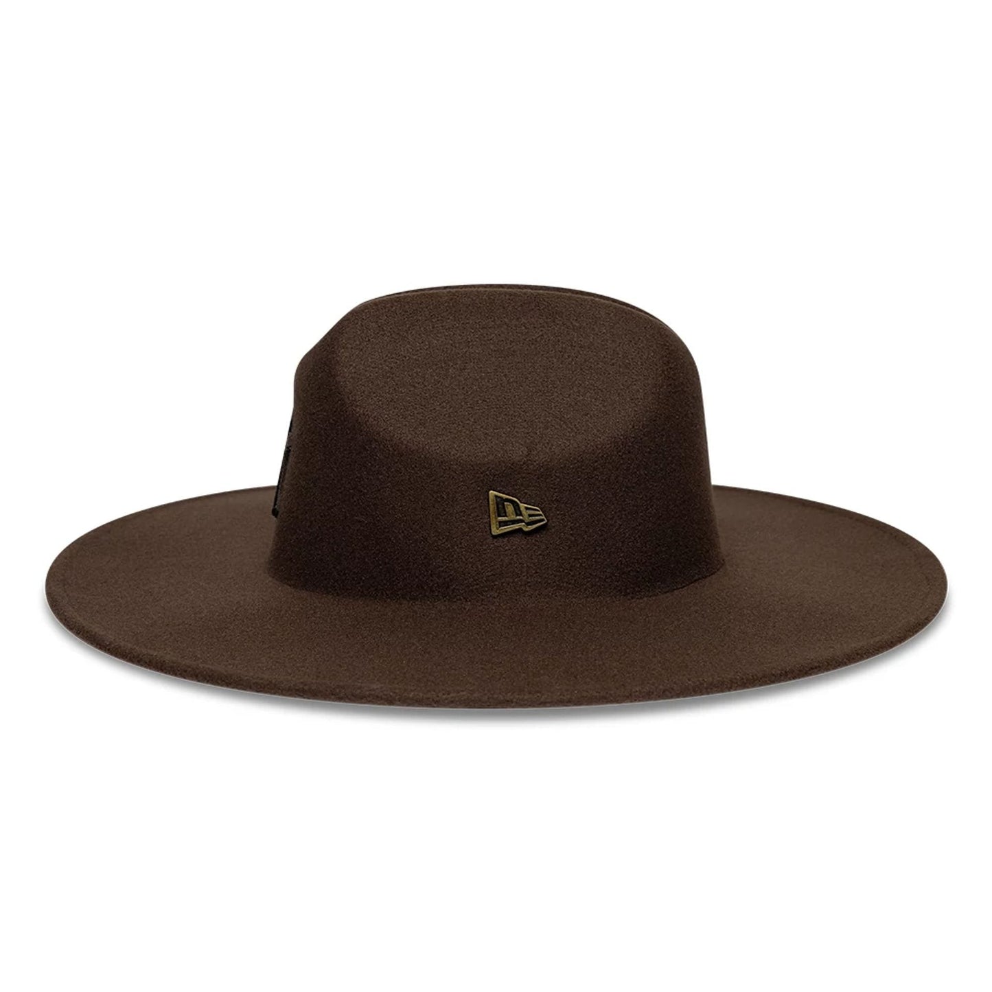 Pictured is this MLB New York Yankees Wide Brim Fedora cap in dark brown. 3