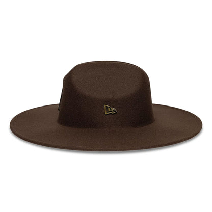 Pictured is this MLB New York Yankees Wide Brim Fedora cap in dark brown. 3