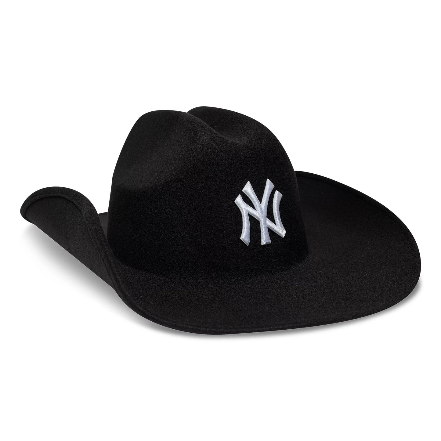 Pictured is this MLB New York Yankees Wide Brim Fedora Cowboy hat in black. 8