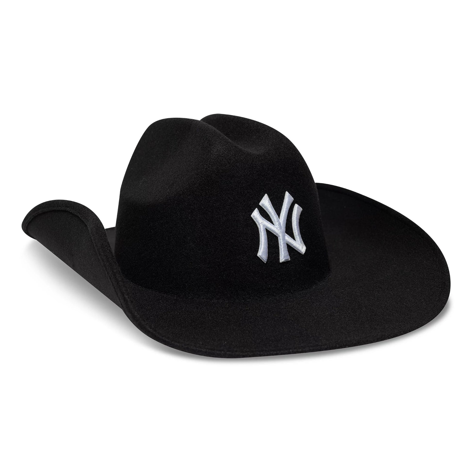 Pictured is this MLB New York Yankees Wide Brim Fedora Cowboy hat in black. 8