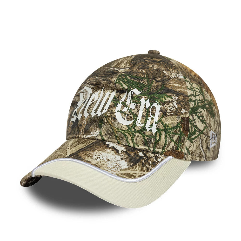 Pictured is this New Era Real Tree 9TWENTY cap in assorted print. 1