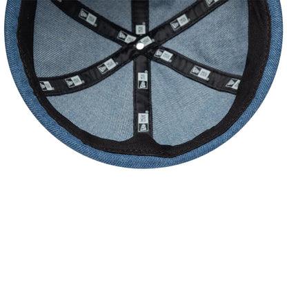 Pictured is this MLB Denim Skully New York Yankees Docker cap in pastel blue. 5