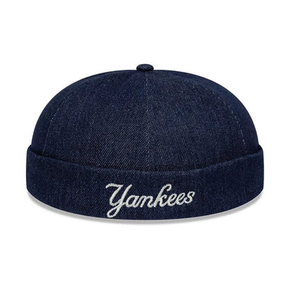 Pictured is this MLB Denim Skully New York Yankees Docker cap in navy. 6