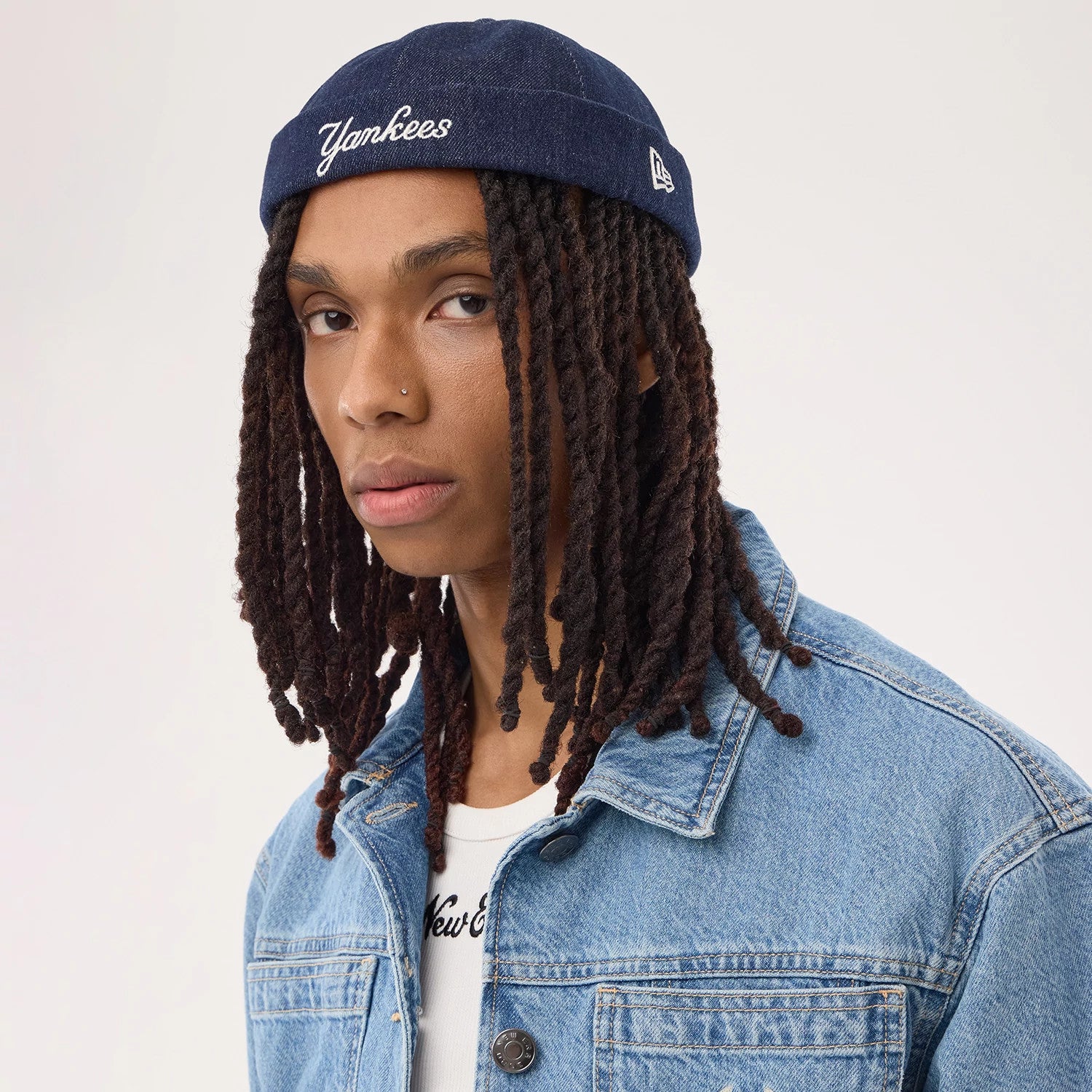 MLB Denim Skully New York Yankees Navy Docker Cap | NEC EU