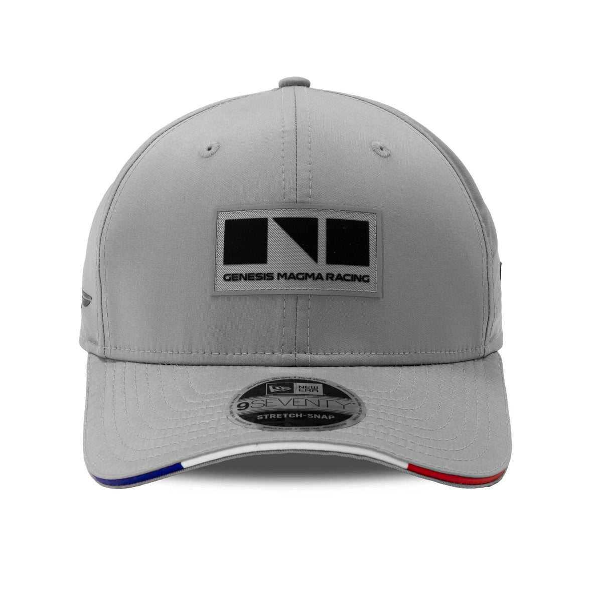 Pictured is this Special Edition Genesis Magma Racing 9SEVENTY Stretch Snap cap in grey. 2