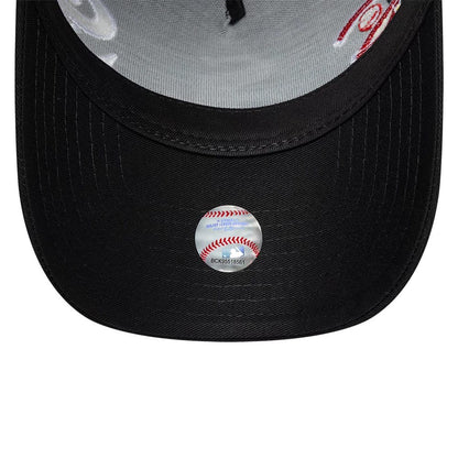 Pictured is this MLB Patch Chicago White Sox 9FORTY A-Frame Trucker cap in black. 7