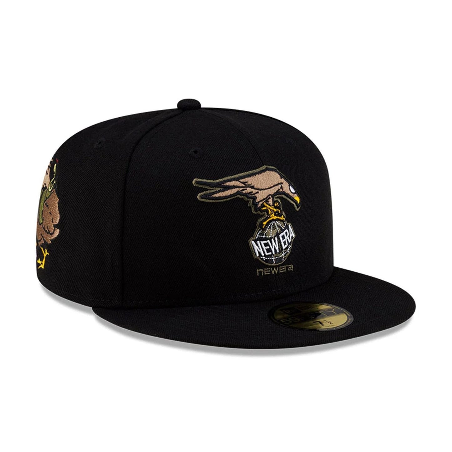 Pictured is this Roji Soccer 59FIFTY Fitted cap in black. 1