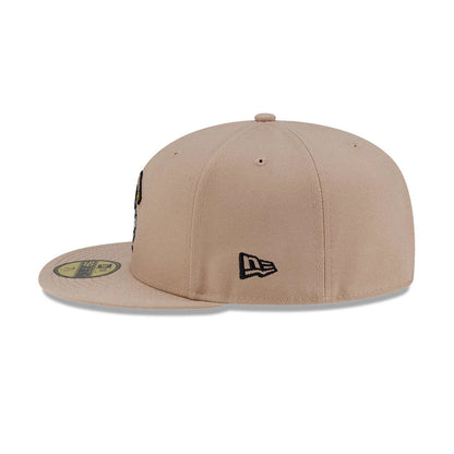 Pictured is this Roji Soccer 59FIFTY Fitted cap in beige. 6