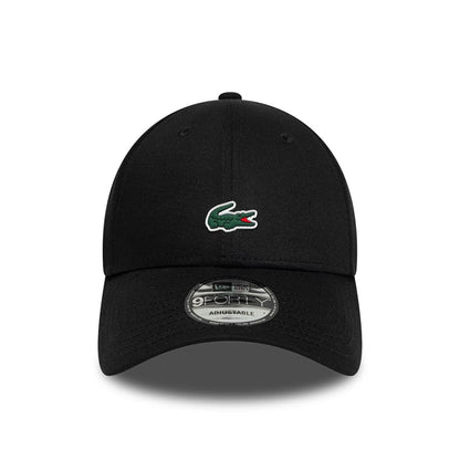 Pictured is this Lacoste X New Era 9FORTY cap in black. 2