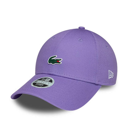 Pictured is this Womens Lacoste X New Era 9FORTY cap in purple. 1
