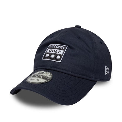 Pictured is this Lacoste X New Era 9TWENTY cap in dark blue. 3