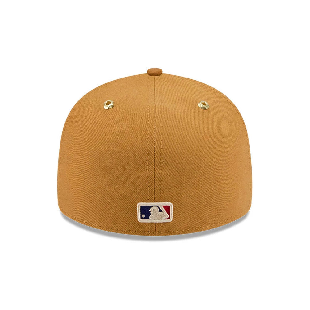 Pictured is this Timberland X MLB LA Dodgers 59FIFTY Fitted cap in panama tan. 7