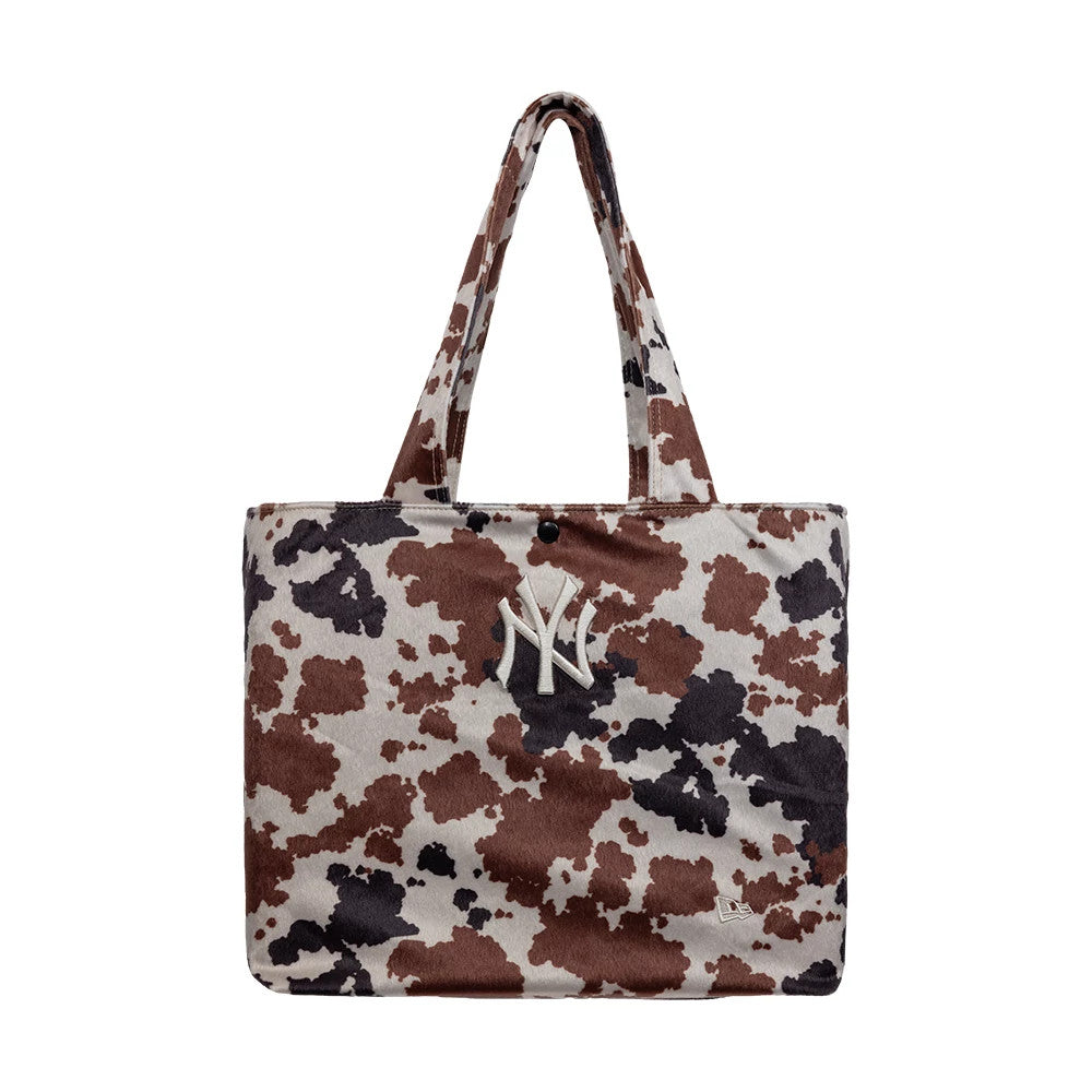 Pictured is this MLB New York Yankees Tote Bag in cow print. 2