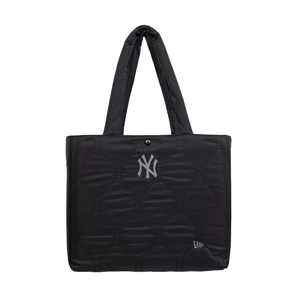 Pictured is this MLB Quilted New York Yankees Padded Tote Bag in black. 2