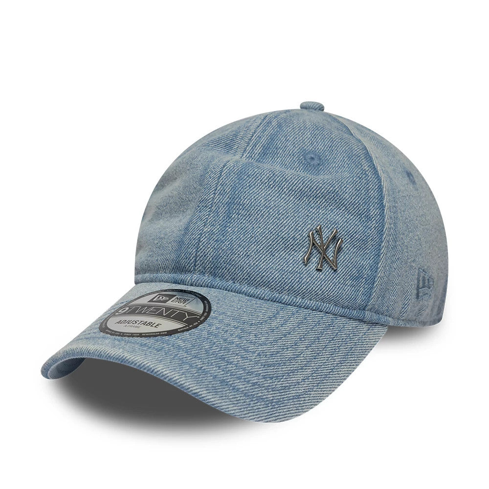 Pictured is this MLB Washed Denim New York Yankees 9TWENTY cap in pastel blue. 1