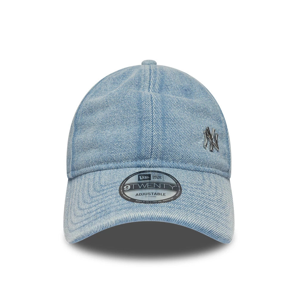 Pictured is this MLB Washed Denim New York Yankees 9TWENTY cap in pastel blue. 2