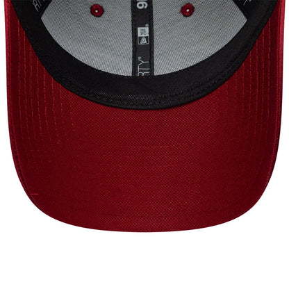 Pictured is this Womens New Era Satin Gem 9FORTY cap in dark red. 5