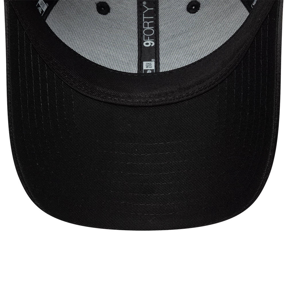 Pictured is this Womens New Era Satin Gem 9FORTY cap in black. 5