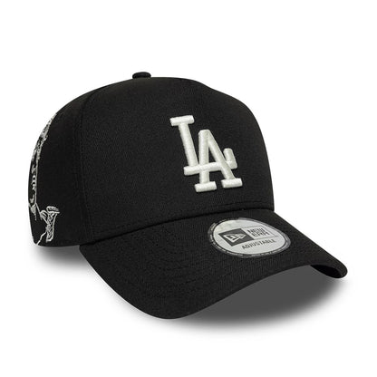 Pictured is this MLB Mythical LA Dodgers 9FORTY E-Frame cap in black. 1