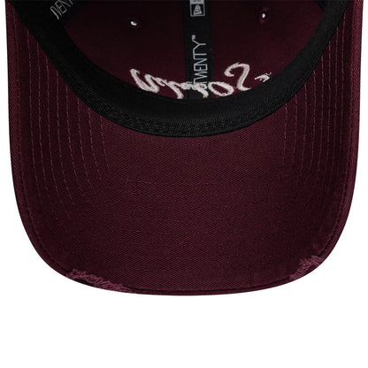 Pictured is this Womens New Era Slogan 9TWENTY cap in dark purple. 5