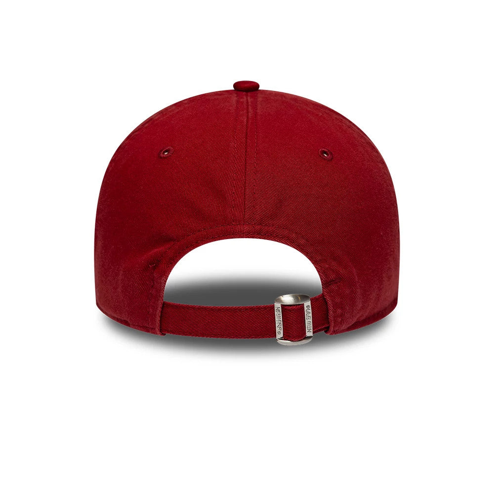 Pictured is this MLB Washed Midi Logo New York Mets 9TWENTY cap in dark red. 4