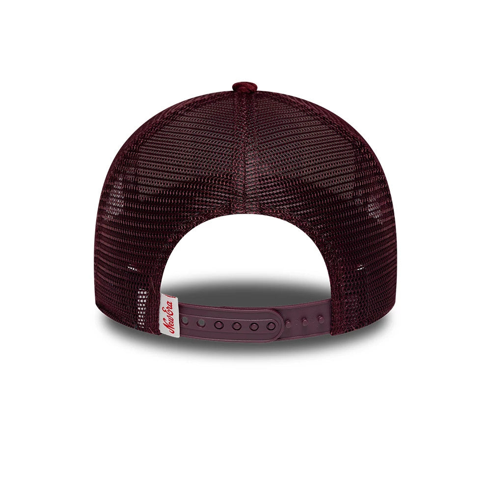 Pictured is this New Era Cord Visor 9FORTY E-Frame Trucker cap in dark purple. 4
