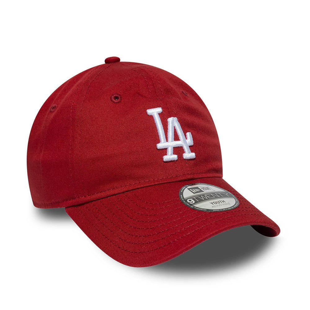 Pictured is this Youth MLB League Essential LA Dodgers 9TWENTY cap in dark red. 3