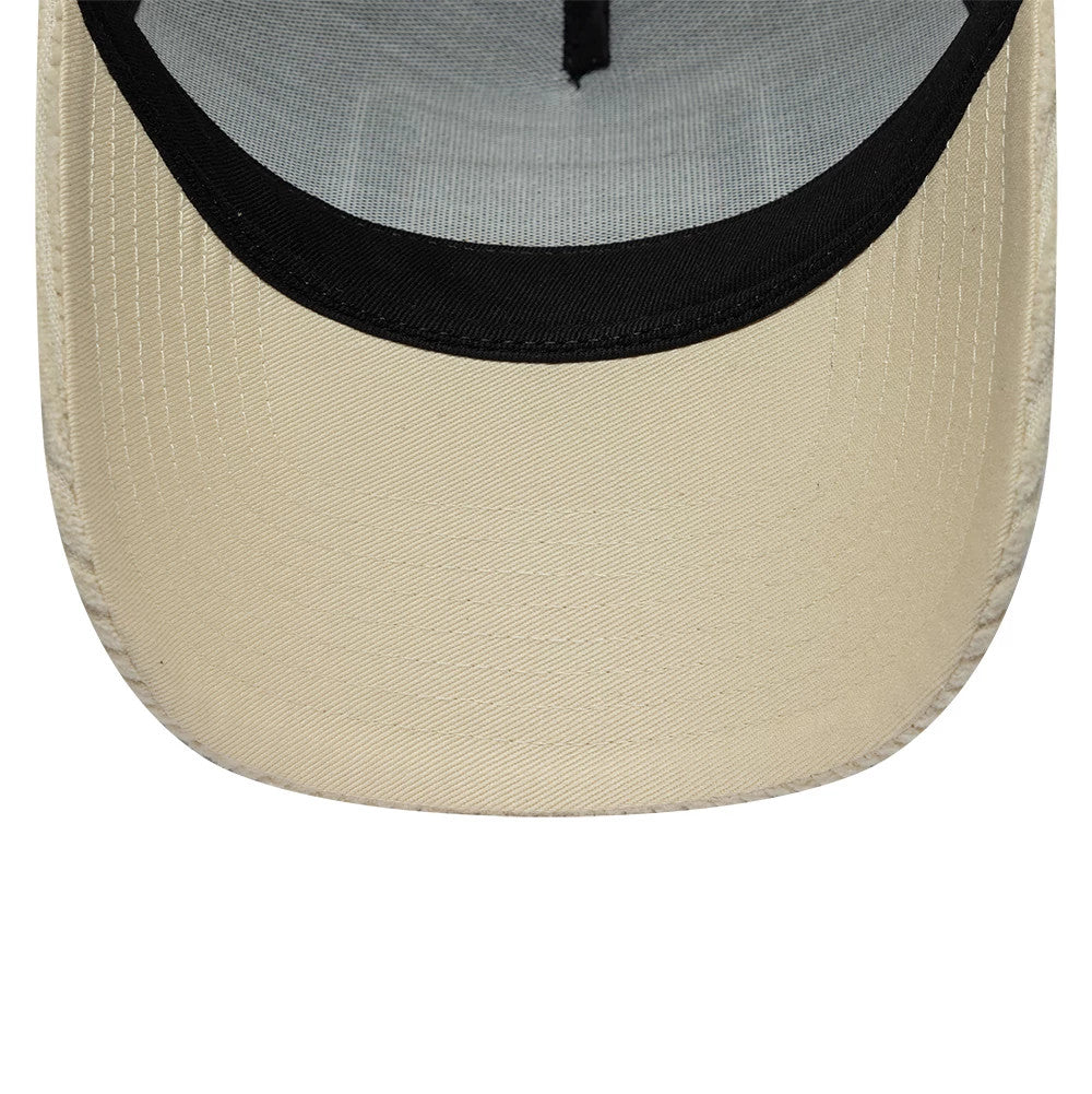 Pictured is this New Era Cord Visor 9FORTY E-Frame Trucker cap in navy. 5