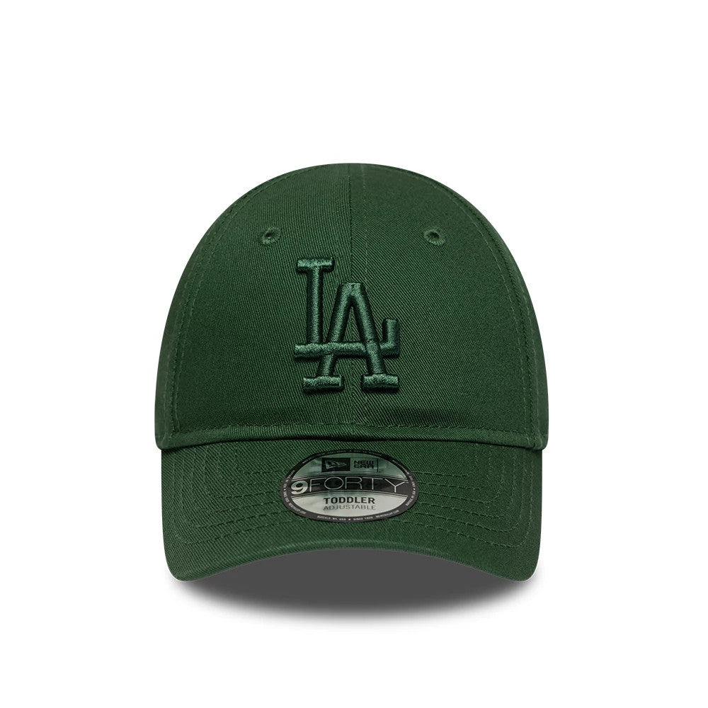Pictured is this Toddler MLB League Essential LA Dodgers 9FORTY cap in dark green. 2