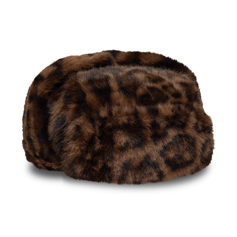 Pictured is this New Era Leo Faux Fur Trapper hat in dark brown. 5
