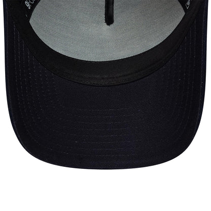Pictured is this New Era Faux Suede 9FORTY M-Crown A-Frame cap in navy. 5