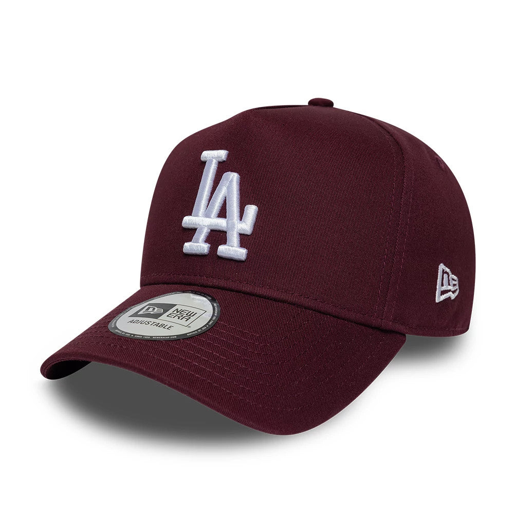 Pictured is this MLB League Essential LA Dodgers 9FORTY E-Frame cap in dark purple. 1