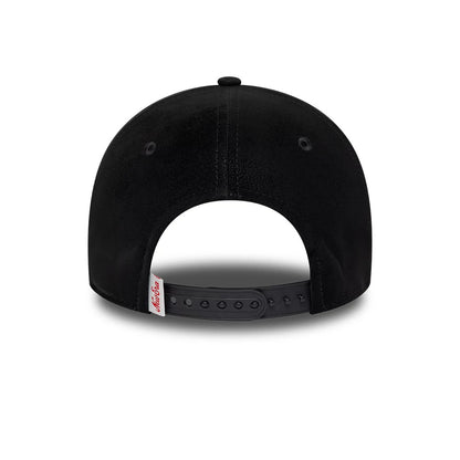Pictured is this New Era Moto Patch PU 9FORTY E-Frame cap in black. 4