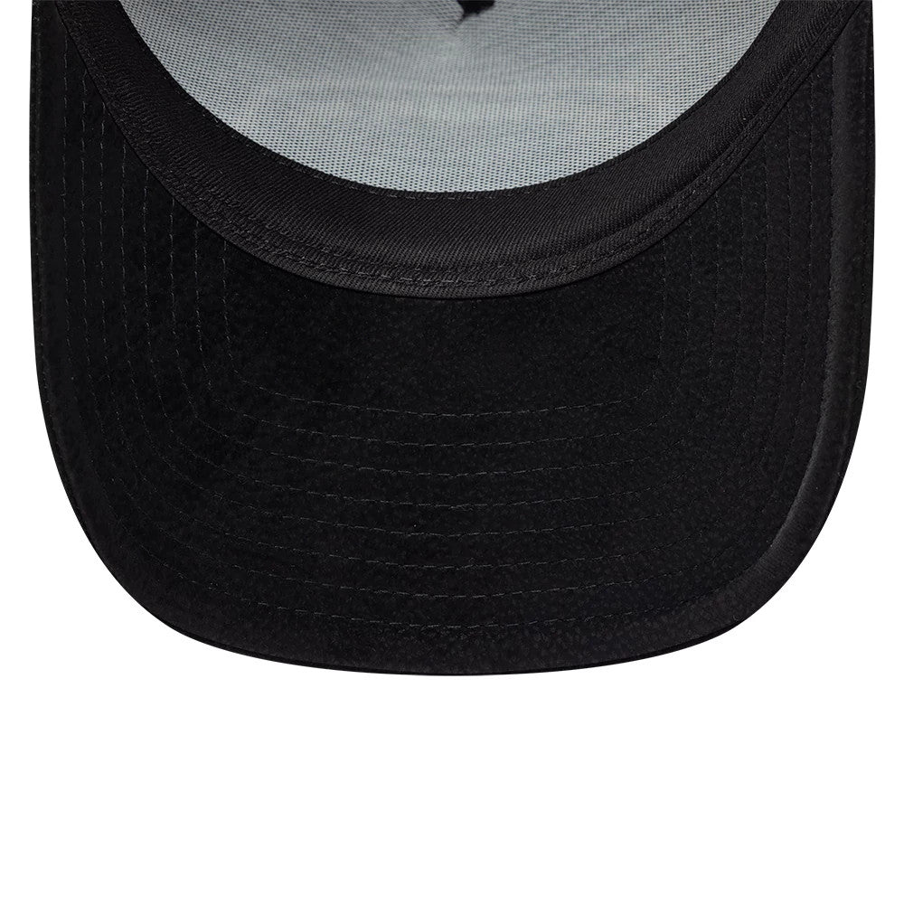 Pictured is this New Era Moto Patch PU 9FORTY E-Frame cap in black. 5