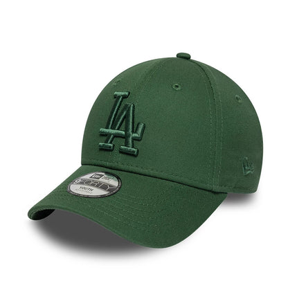Pictured is this Youth MLB League Essential LA Dodgers 9FORTY cap in dark green. 1