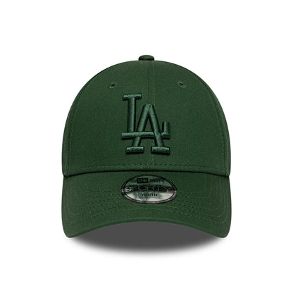 Pictured is this Youth MLB League Essential LA Dodgers 9FORTY cap in dark green. 2
