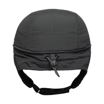 Pictured is this New Era Fleece Dogear Camper cap in charcoal. 8