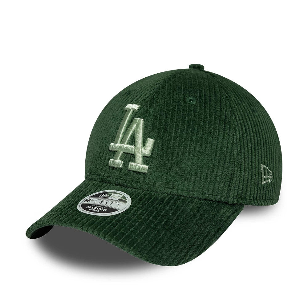Pictured is this Womens MLB Chunky Cord LA Dodgers 9FORTY M-Crown cap in dark green. 1