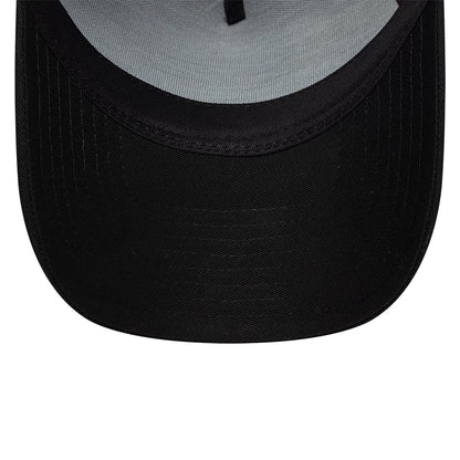 Pictured is this New Era Rubber Logo 9FORTY E-Frame cap in black. 5