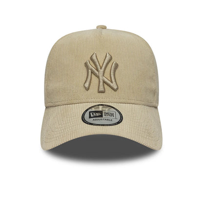 Pictured is this MLB Cord New York Yankees 9FORTY E-Frame cap in light beige. 2