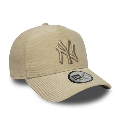 Pictured is this MLB Cord New York Yankees 9FORTY E-Frame cap in light beige. 3