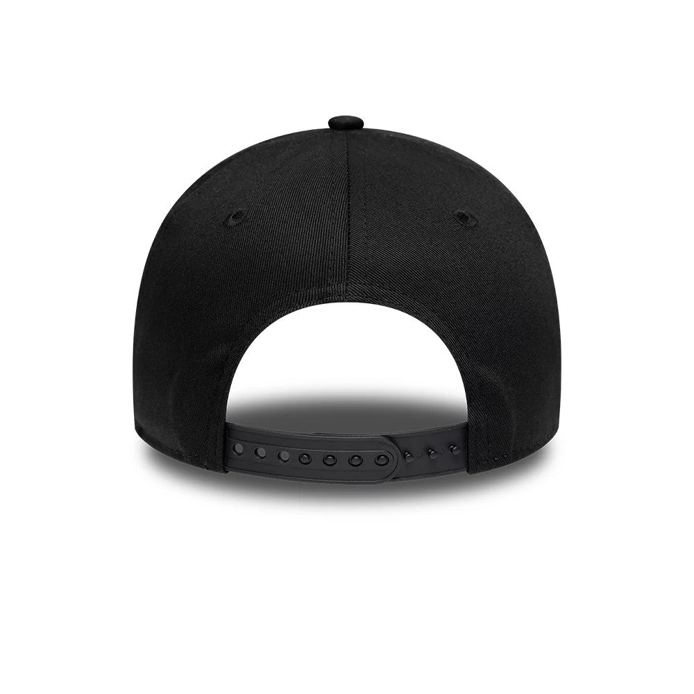 Pictured is this Youth New Era Rubber 9FORTY E-Frame cap in black. 4