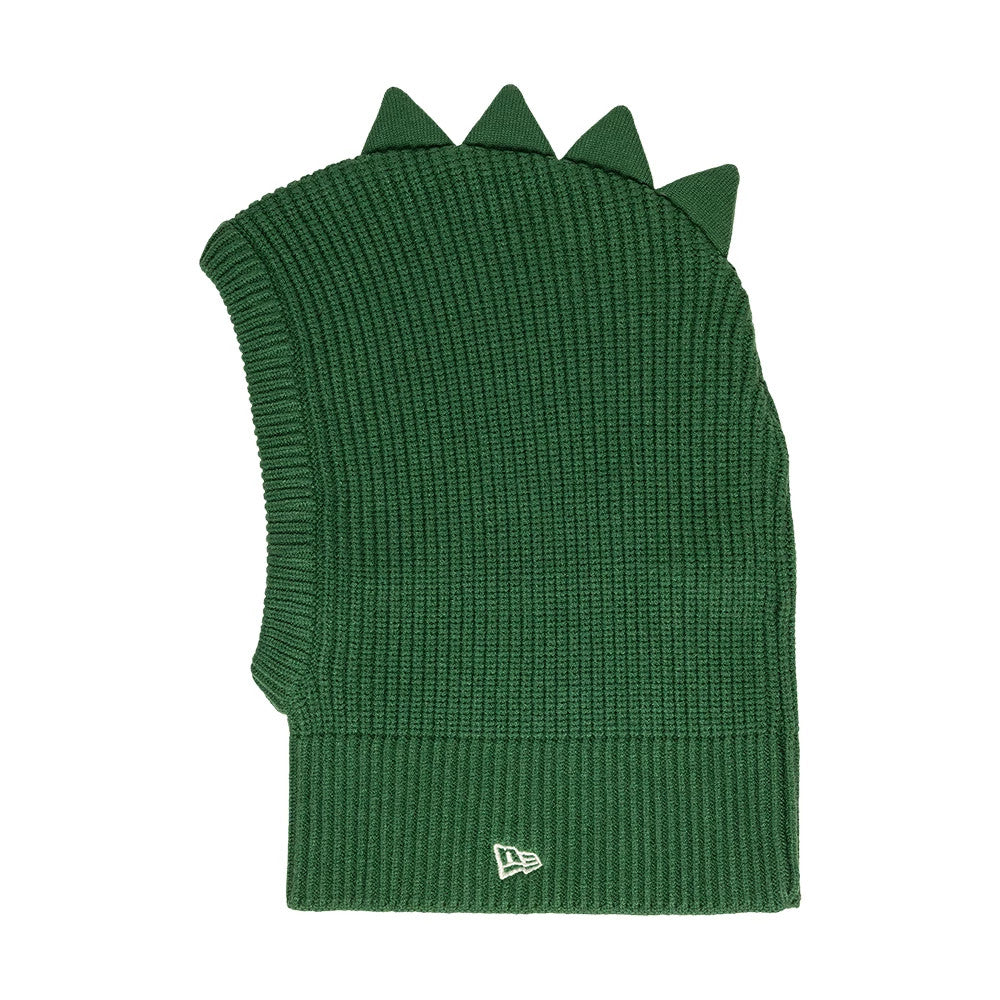 Pictured is this Child New Era Dino Balaclava hat in dark green. 4