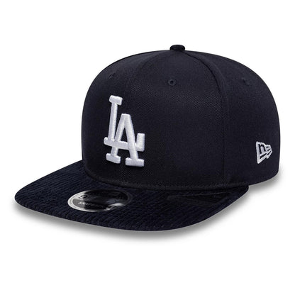 Pictured is this MLB Cord Visor LA Dodgers 9FIFTY Original Fit cap in navy. 1